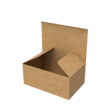 Natural kraft jumbo mailer box open to reveal interior for oversized poster and document packing