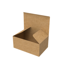 Natural kraft jumbo mailer box open to reveal interior for oversized poster and document packing