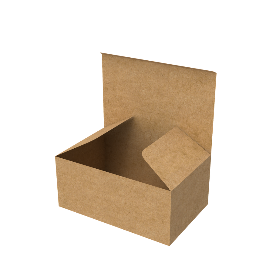 Natural kraft jumbo mailer box open to reveal interior for oversized poster and document packing