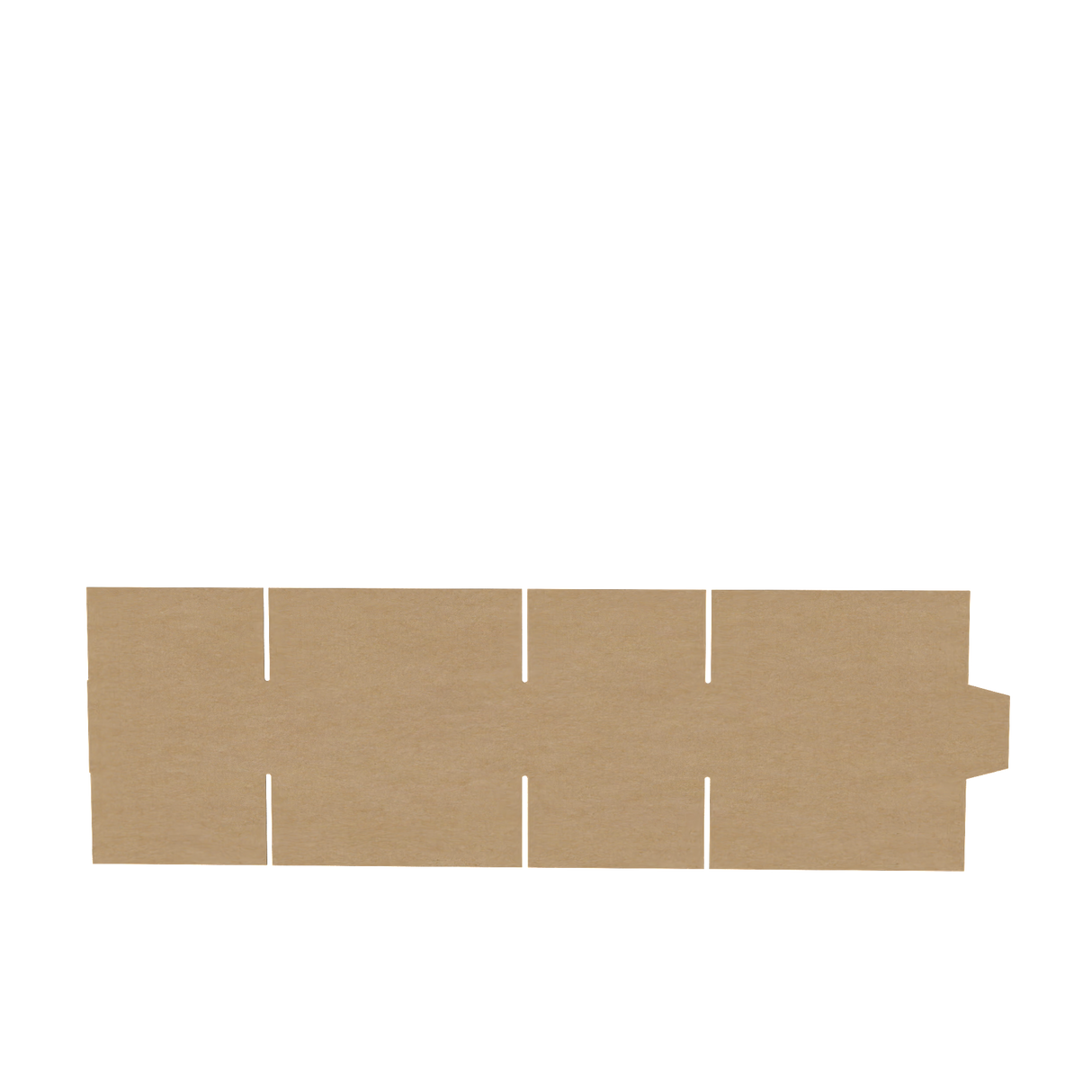 Large e-commerce shipping carton flat layout showing full box structure and design