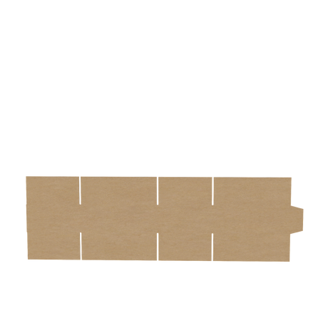 Large e-commerce shipping carton flat layout showing full box structure and design