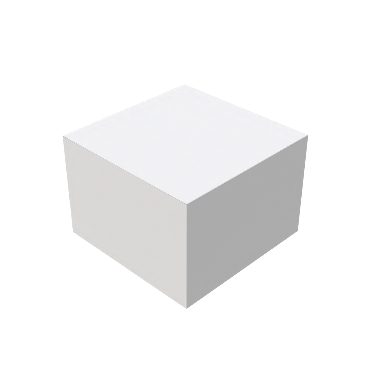 White large square cake and gift box closed for elegant presentation and secure packaging