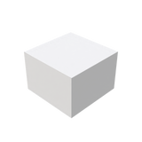White large square cake and gift box closed for elegant presentation and secure packaging