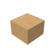 Natural kraft large square cake and gift box closed for eco-friendly packaging and presentation