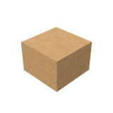 Natural kraft large square cake and gift box closed for eco-friendly packaging and presentation