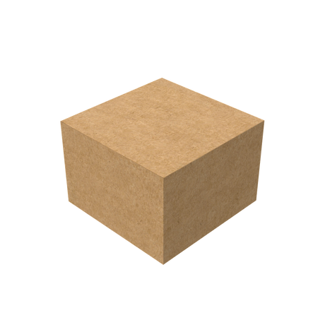 Natural kraft large square cake and gift box closed for eco-friendly packaging and presentation