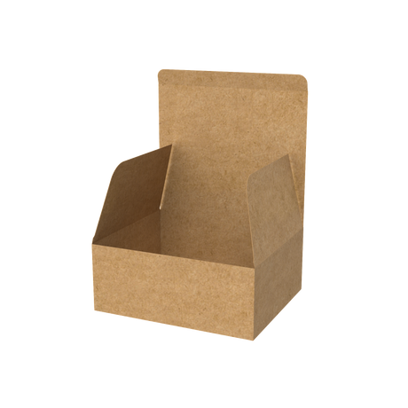 Natural kraft e-commerce mailer box open to reveal large interior for versatile product packing