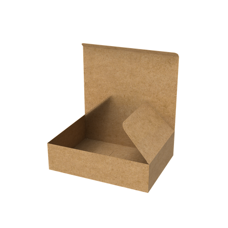 Natural kraft mailer box open to reveal interior space for versatile and secure packing