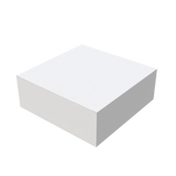 White medium gift box mailer closed for stylish and secure e-commerce packaging