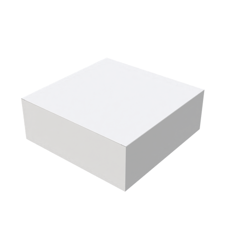White medium gift box mailer closed for stylish and secure e-commerce packaging