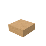 Natural kraft medium gift box mailer closed for eco-friendly, stylish product packaging