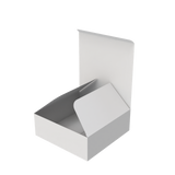White medium gift box mailer open to show interior space for elegant product presentation