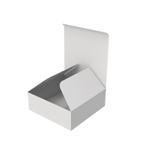 White medium gift box mailer open to show interior space for elegant product presentation