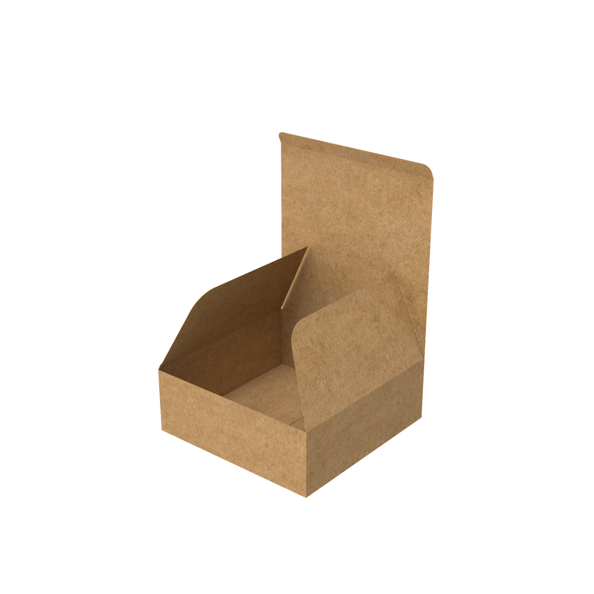 Natural kraft gift box mailer open to reveal interior for secure and elegant product display