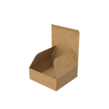 Natural kraft gift box mailer open to reveal interior for secure and elegant product display