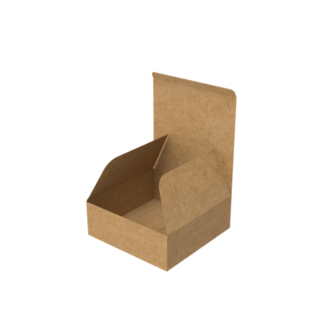 Natural kraft gift box mailer open to reveal interior for secure and elegant product display