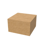 Natural kraft medium square cake box mailer closed for eco-friendly baked goods packaging