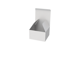 White medium square cake box mailer closed for secure and attractive baked goods packaging