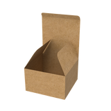Natural kraft cake box mailer open to show spacious interior for presenting baked treats