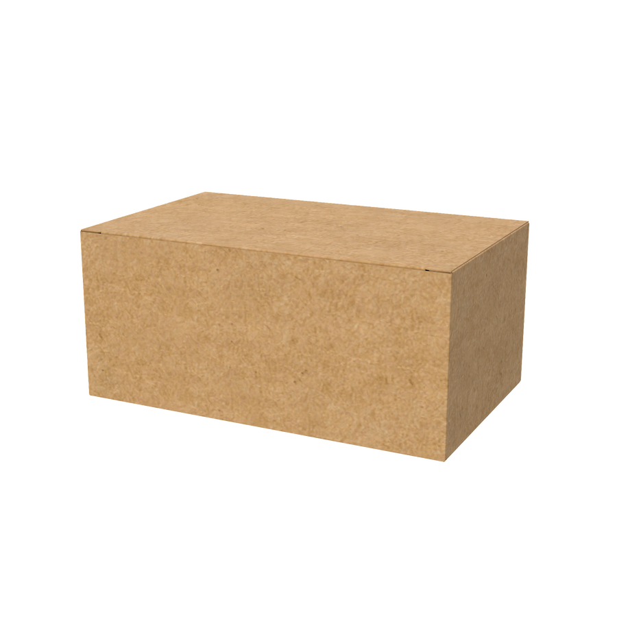 Natural kraft medium tube mailer box closed for durable shipping of posters and prints
