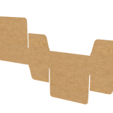 Natural kraft tube mailer box flat layout showing full structure for packaging overview