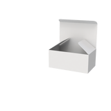 White medium tube mailer box open to show interior for rolled documents or prints
