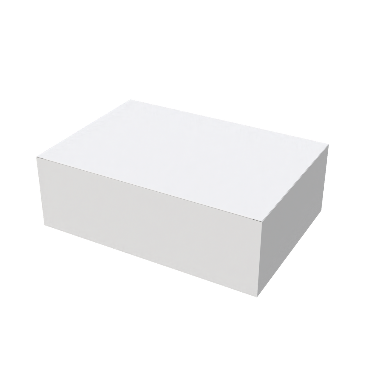 White medium e-commerce mailer box closed for secure and versatile online shipping