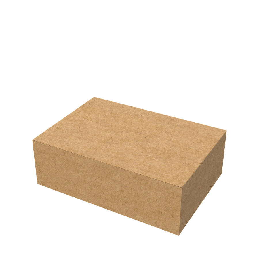 Natural kraft medium e-commerce mailer box closed for eco-friendly, secure shipping