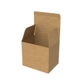 Natural kraft mug box open to reveal secure interior for safe mug shipping