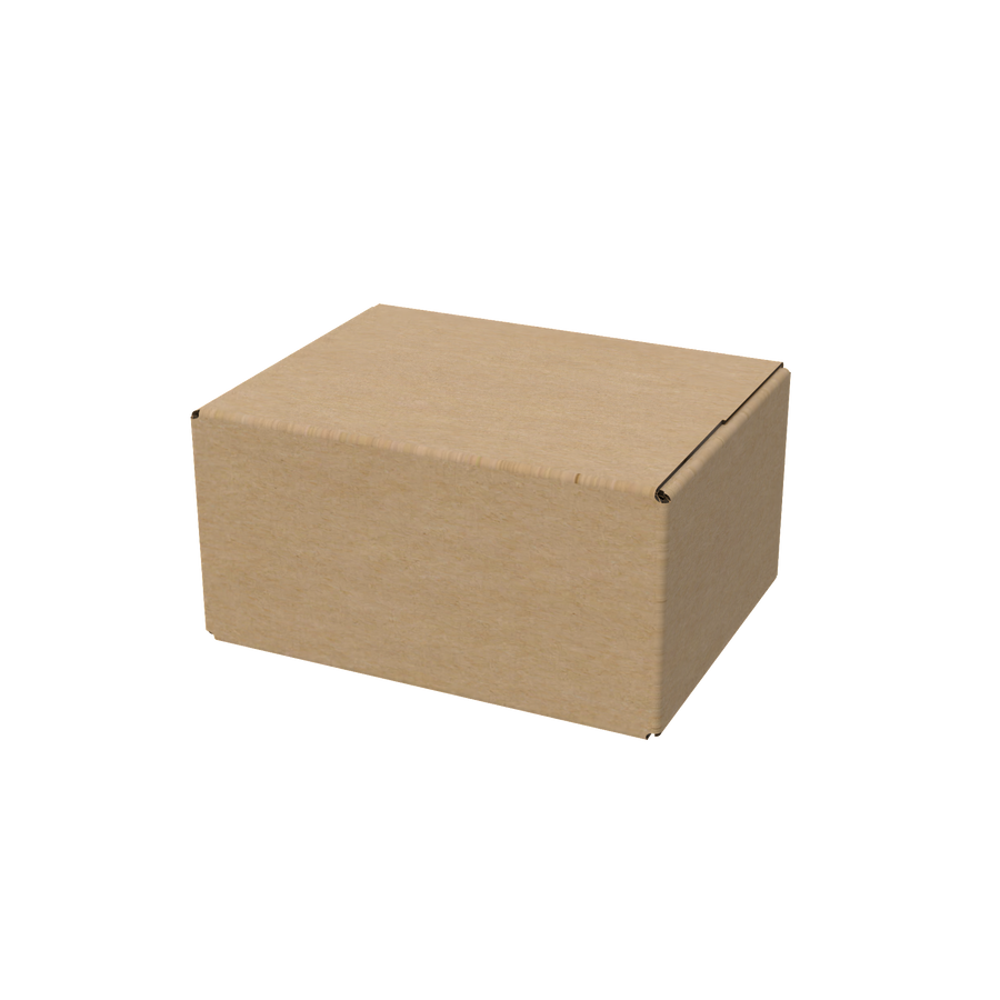 Small e-commerce shipping carton closed for lightweight online orders