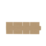 Small e-commerce shipping carton flat layout showing full box structure and design