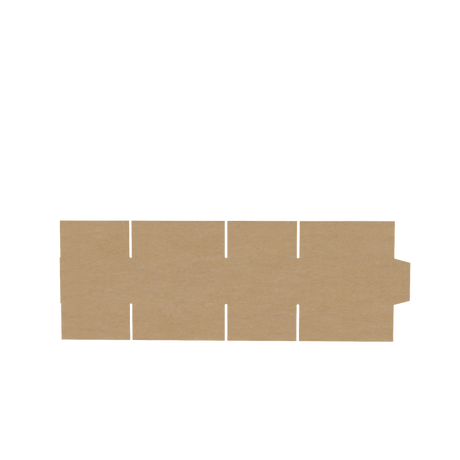 Small e-commerce shipping carton flat layout showing full box structure and design