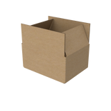 Small e-commerce shipping carton open to show interior for lightweight product packing