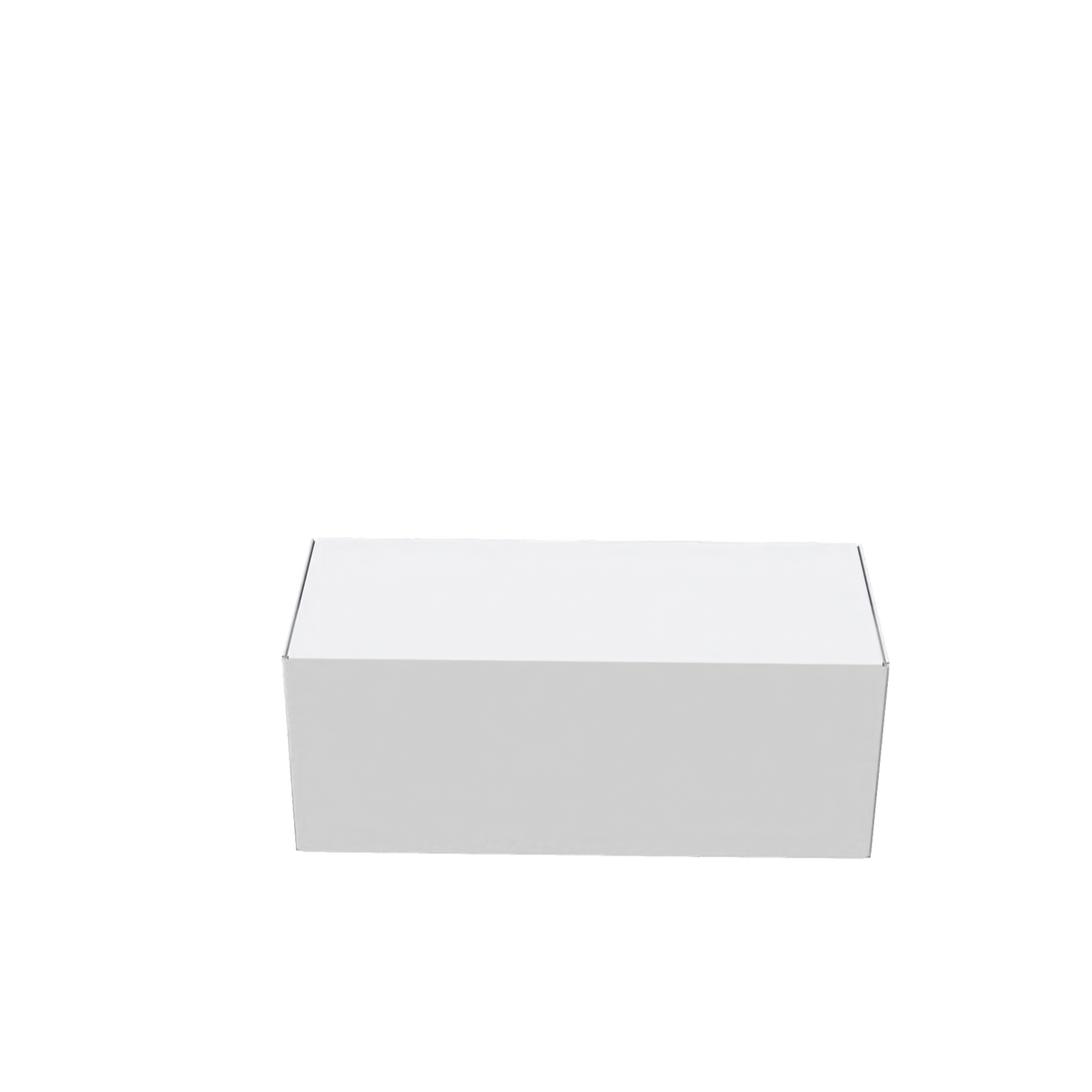 White durable tube mailer box closed for secure shipping of posters, blueprints, and artwork