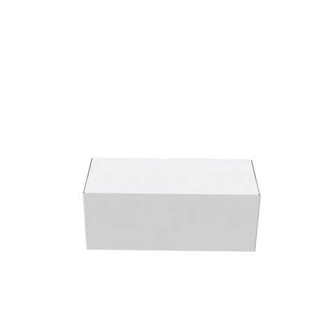 White durable tube mailer box closed for secure shipping of posters, blueprints, and artwork