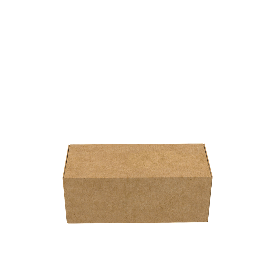 Natural kraft durable tube mailer box closed for eco-friendly shipping of prints and posters