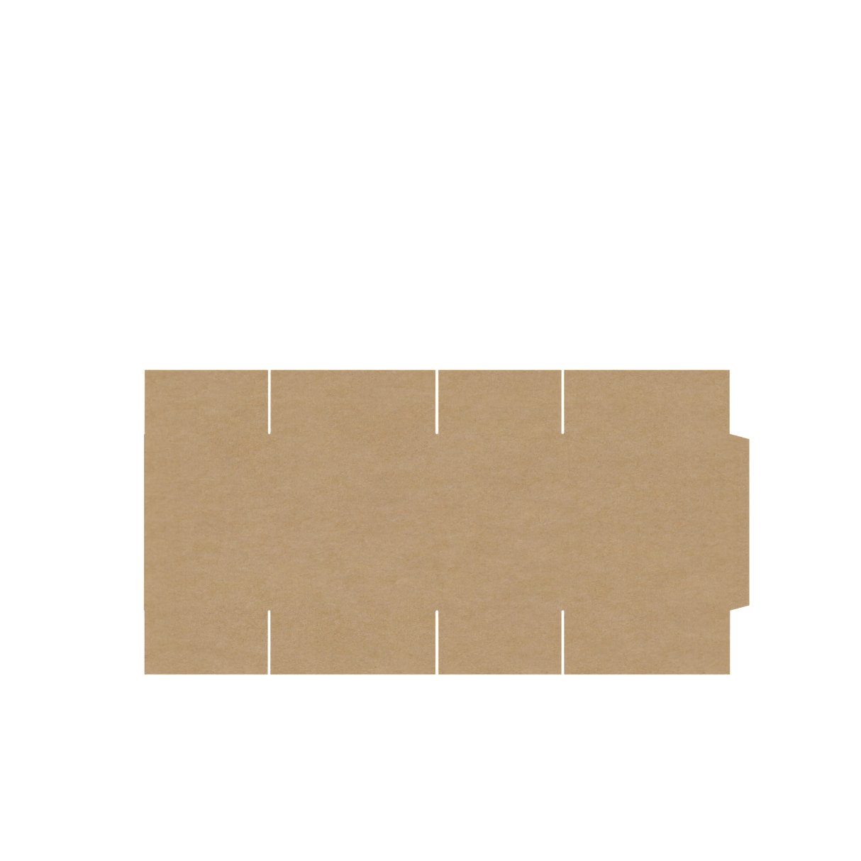 Natural kraft book and wine box flat view displaying structural layout and design features