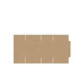 Natural kraft book and wine box flat view displaying structural layout and design features