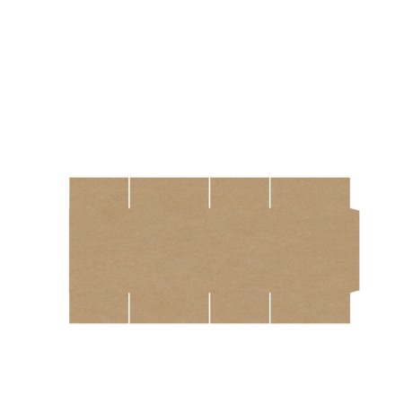 Natural kraft book and wine box flat view displaying structural layout and design features