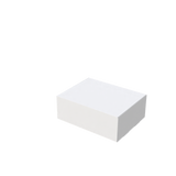 White durable universal mailer box closed for secure e-commerce packaging and delivery